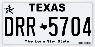 TX license plate DRR5704