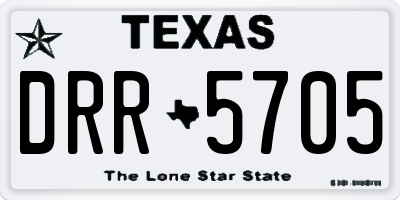 TX license plate DRR5705