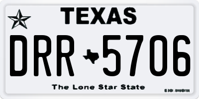 TX license plate DRR5706