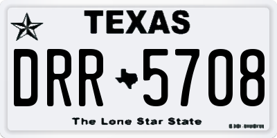 TX license plate DRR5708