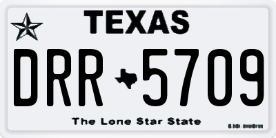 TX license plate DRR5709