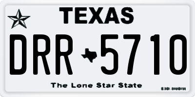 TX license plate DRR5710