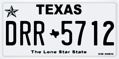 TX license plate DRR5712