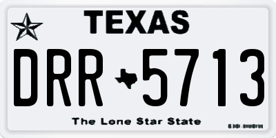 TX license plate DRR5713