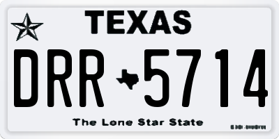 TX license plate DRR5714