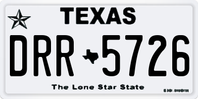 TX license plate DRR5726
