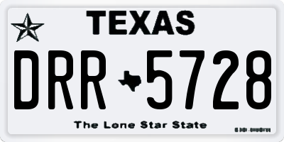 TX license plate DRR5728