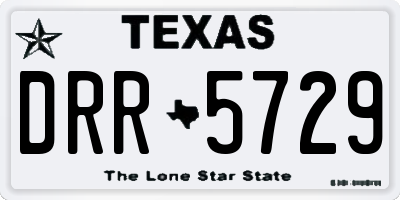 TX license plate DRR5729