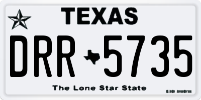 TX license plate DRR5735
