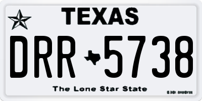 TX license plate DRR5738
