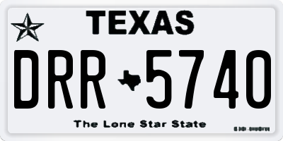 TX license plate DRR5740