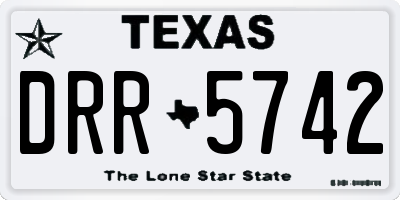 TX license plate DRR5742