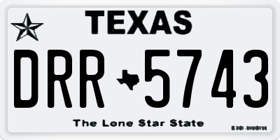 TX license plate DRR5743