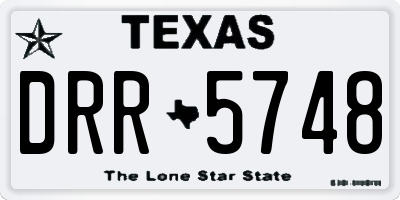 TX license plate DRR5748