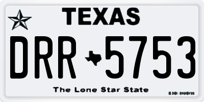 TX license plate DRR5753