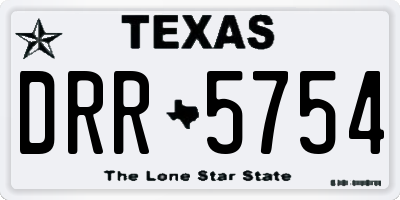 TX license plate DRR5754