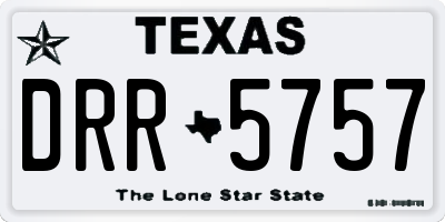 TX license plate DRR5757