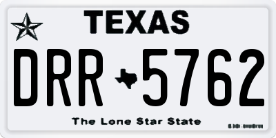 TX license plate DRR5762