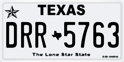 TX license plate DRR5763