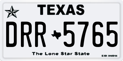 TX license plate DRR5765