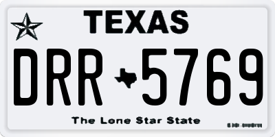 TX license plate DRR5769
