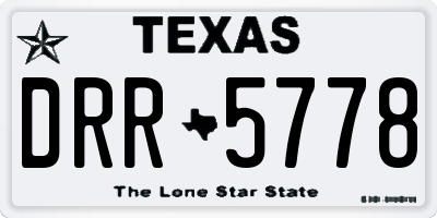 TX license plate DRR5778