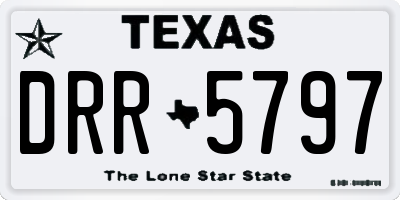 TX license plate DRR5797