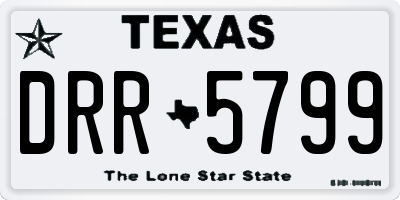 TX license plate DRR5799