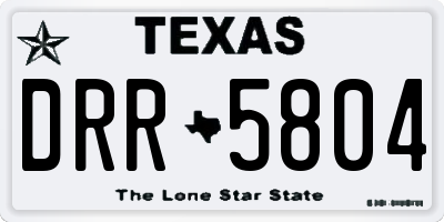 TX license plate DRR5804