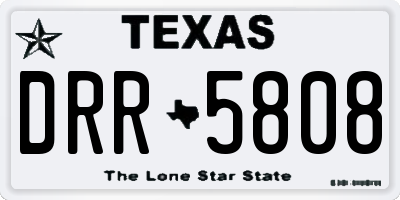 TX license plate DRR5808