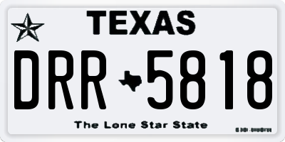TX license plate DRR5818