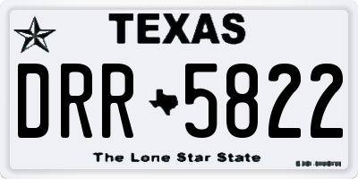 TX license plate DRR5822