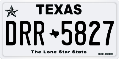 TX license plate DRR5827