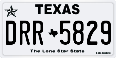 TX license plate DRR5829
