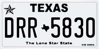 TX license plate DRR5830