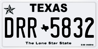 TX license plate DRR5832