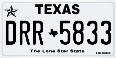 TX license plate DRR5833