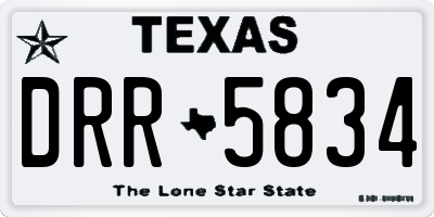 TX license plate DRR5834