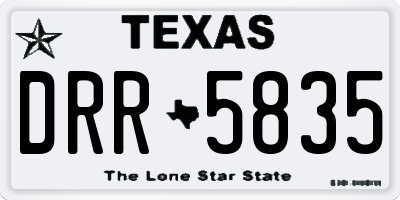 TX license plate DRR5835