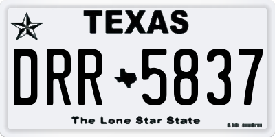 TX license plate DRR5837