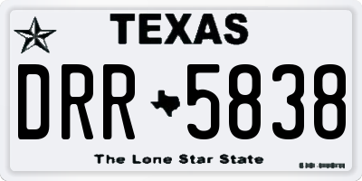 TX license plate DRR5838