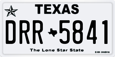 TX license plate DRR5841