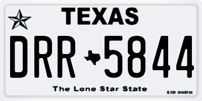 TX license plate DRR5844