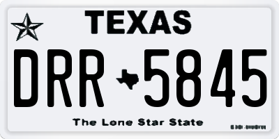 TX license plate DRR5845