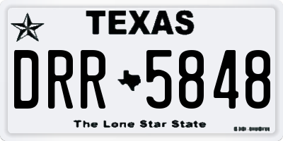 TX license plate DRR5848
