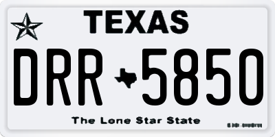 TX license plate DRR5850