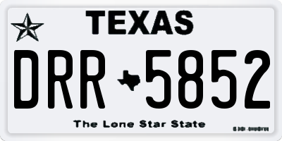 TX license plate DRR5852