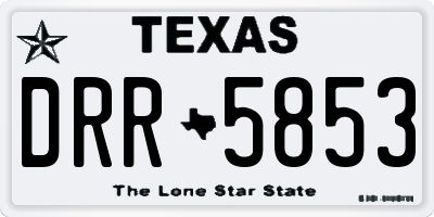 TX license plate DRR5853