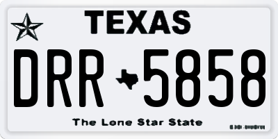 TX license plate DRR5858