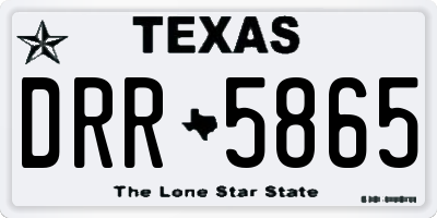 TX license plate DRR5865